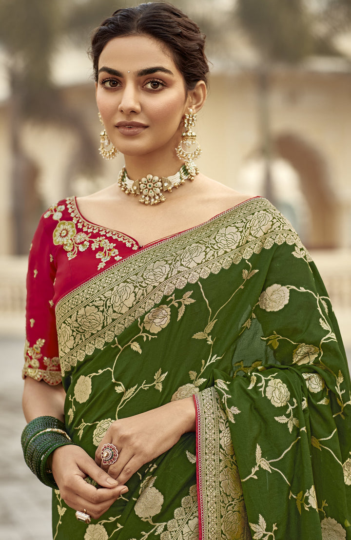 traditional festive sari for indian brides
