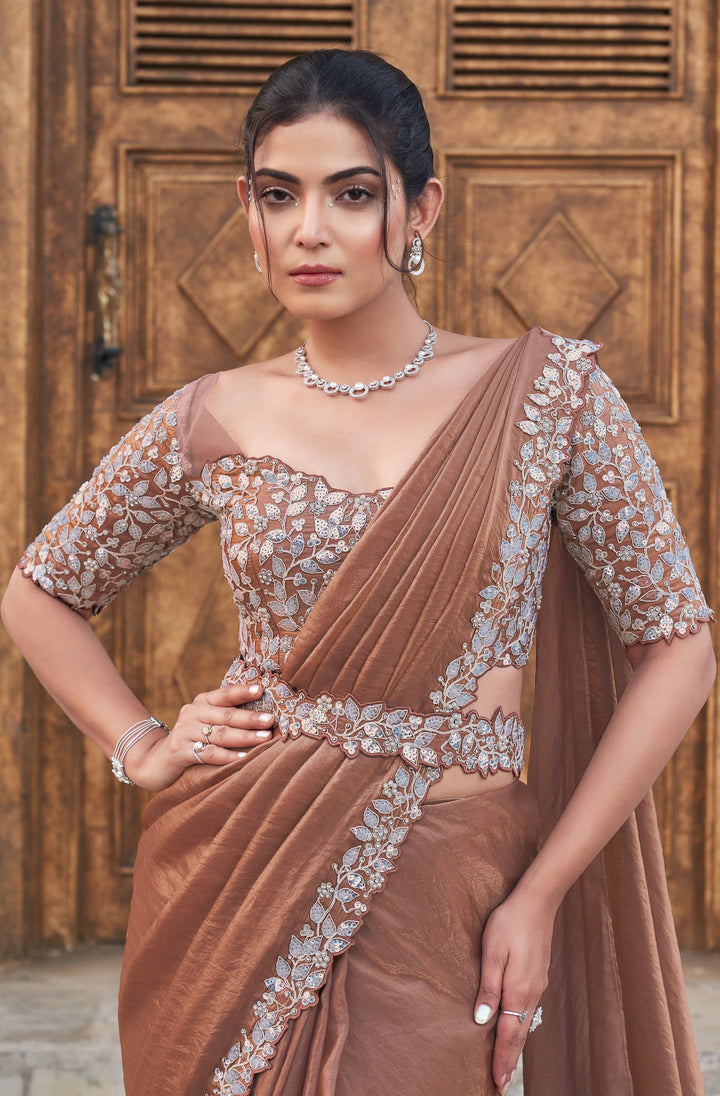 bachelorette party wear corset blouse one minute saree