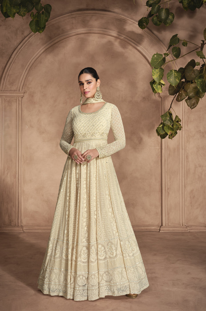 shaadi wear floor length anarkali gown