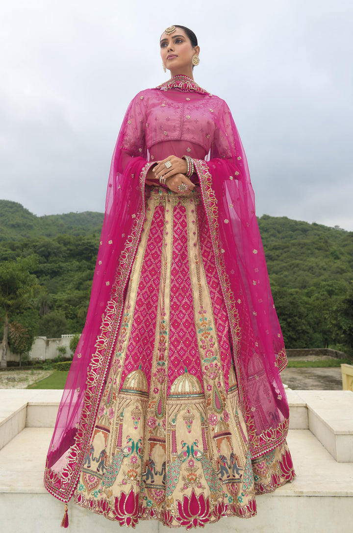 traditional jaipuri lengha choli for indian brides