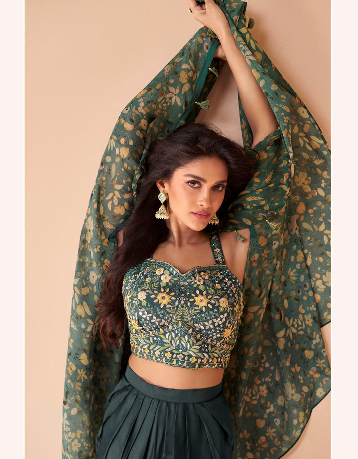 Partywear Indo-Western Dhoti Pants with Shrug - Fashion Nation