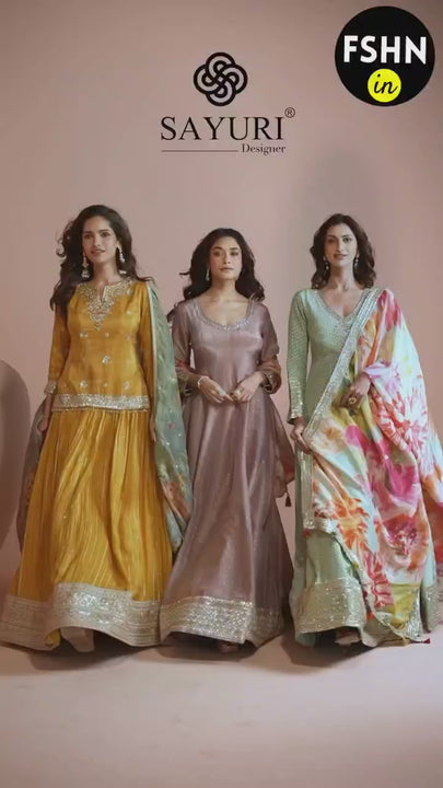 shaadi partywear set video by sayuri designer catalogue sikha