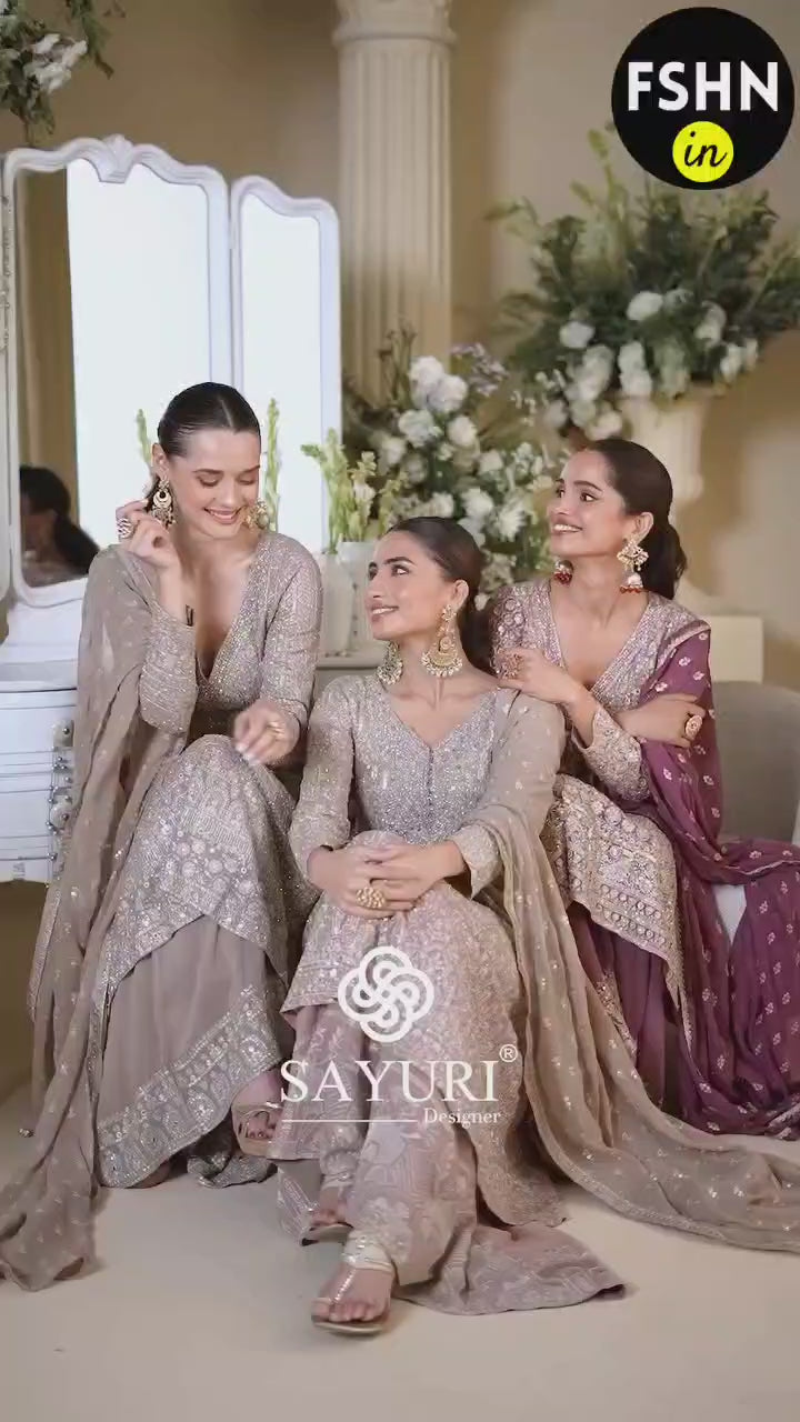 reception wear dress video by sayuri designer catalogue virasat