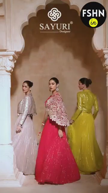 stylish fusion 3 piece set by sayuri designer catalogue raas