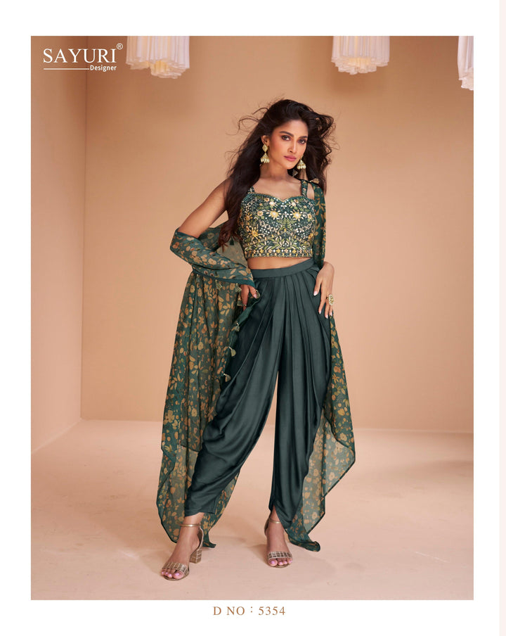 Partywear Indo-Western Dhoti Pants with Shrug - Fashion Nation